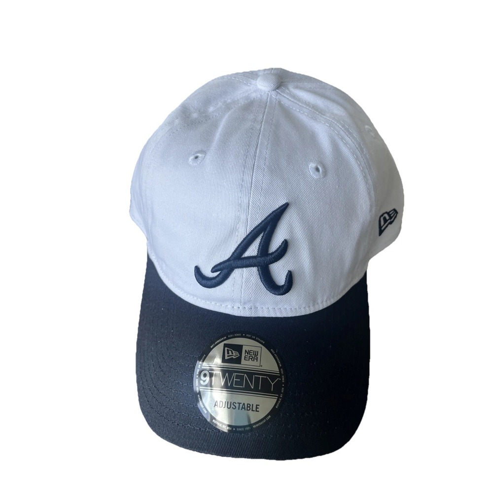 Atlanta Braves New Era 9Twenty Navy Blue White Adjustable Cap Hat